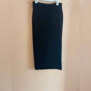 Vintage Black Velvet Maxi Skirt